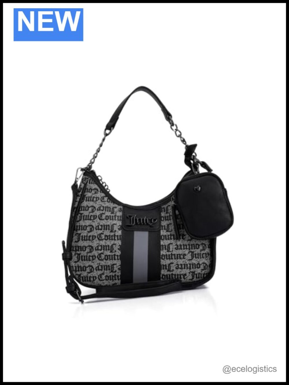 Juicy Couture Shoulder Bag with Spacious Interior - PU Leather
